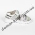Детские босоножки Lilin Shoes B058-2-1 бело-серебряные большие